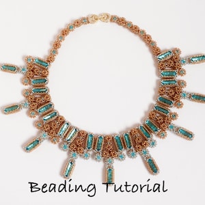 Pavetta Necklace Tutorial, Beaded Necklace tutorial, Beadweaving Necklace Instructions