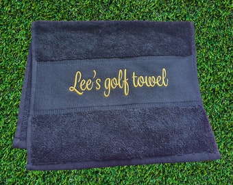 Embroidered golf towel. Personalised. Golf lovers. Golfer gift. Sport towel. sport towel. custom golf. golf accessories. golfer. golfing