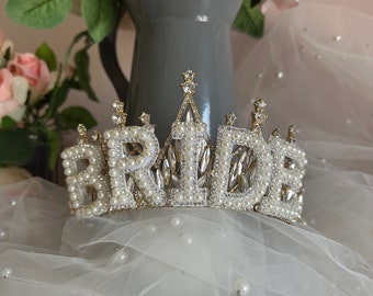 Princess Bride Crown - Bride Hen Party Crown / Tiara / Gift for the Bride / Bride to be Gift / Bride Gift from Bridesmaid