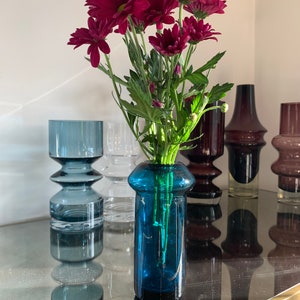 Rare 1960s Hyrrä Glass Vase | Designer Helena Tynell | Riihimäen Riihimaki Lasi Oy