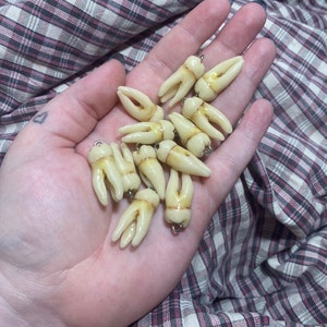 Amuleto de dente, brilho no escuro, pingente de dente, suprimentos de joias, artesanato gótico, faça você mesmo