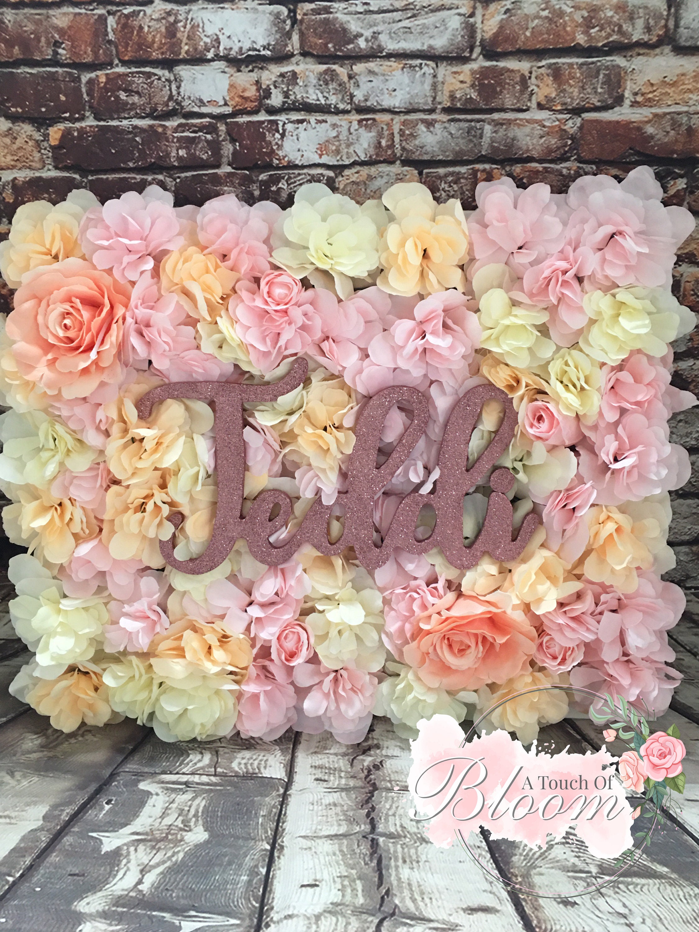 Flower Name Sign Etsy