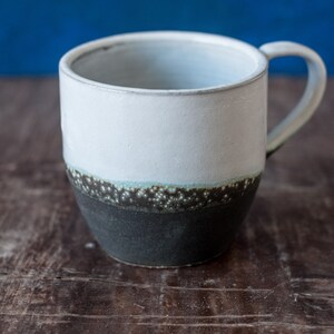Ceramic Mug in Forest White 330 ml / 11.15 oz, Coffee Cup, Tea Mug, Handcrafted Mug, Rustic Mug, Tea Cup, Coffee Mug, Stoneware Jug, image 2