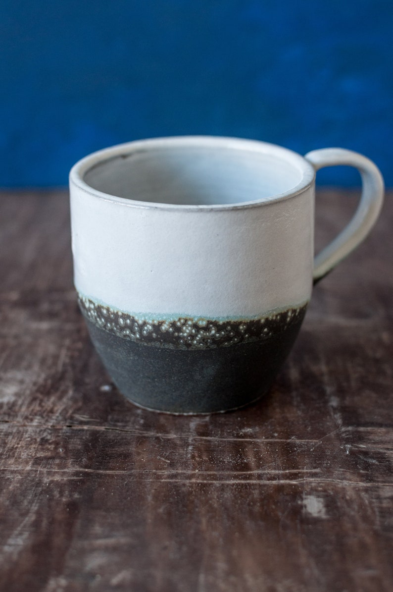 Ceramic Mug in Forest White 330 ml / 11.15 oz, Coffee Cup, Tea Mug, Handcrafted Mug, Rustic Mug, Tea Cup, Coffee Mug, Stoneware Jug, image 2