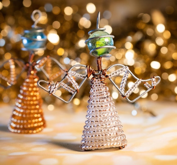Beaded christmas angel ornaments discount