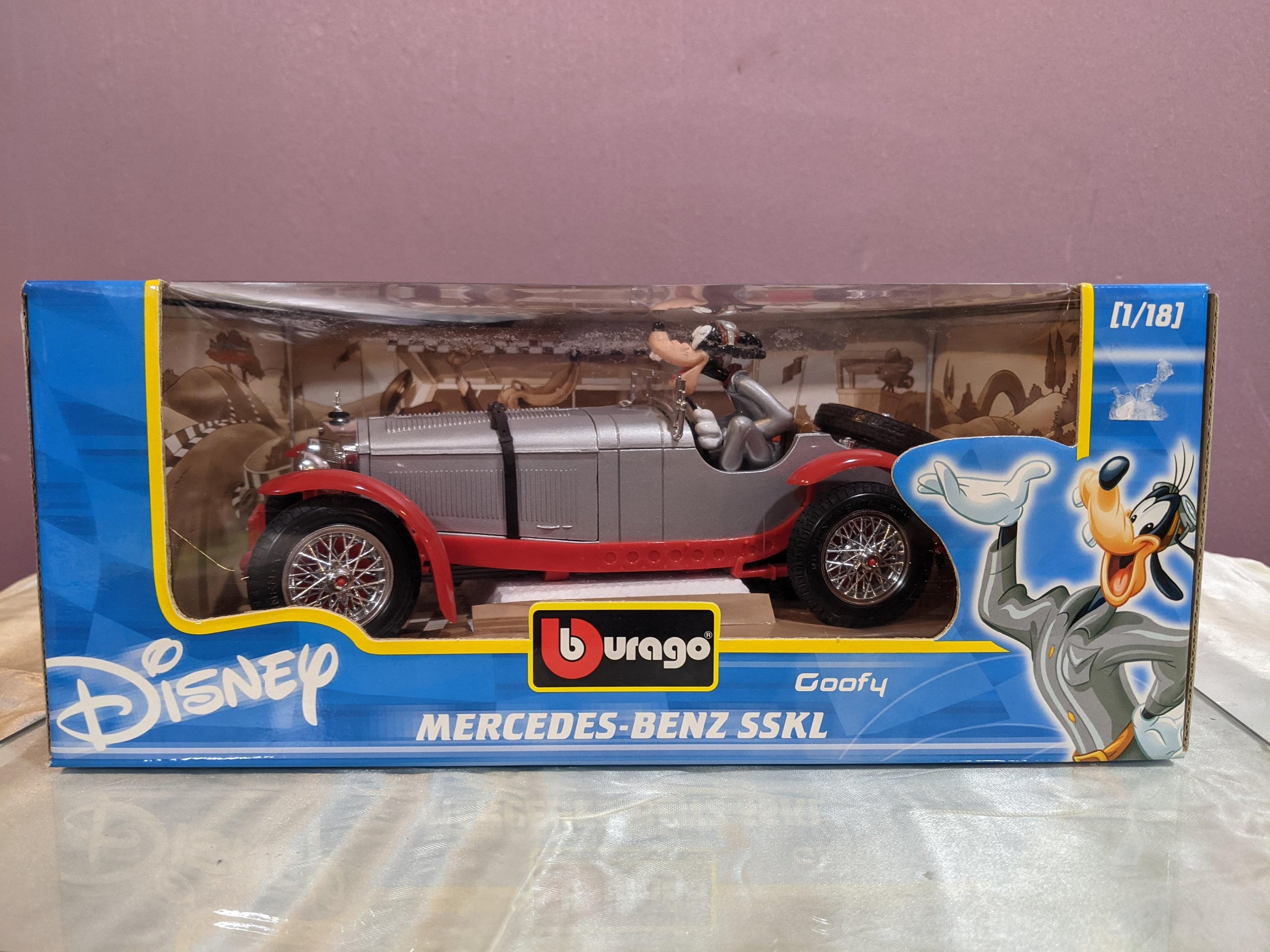 Burago 1/18th Scale. Disney Mercedes Benz SSKL With Goofy - Etsy