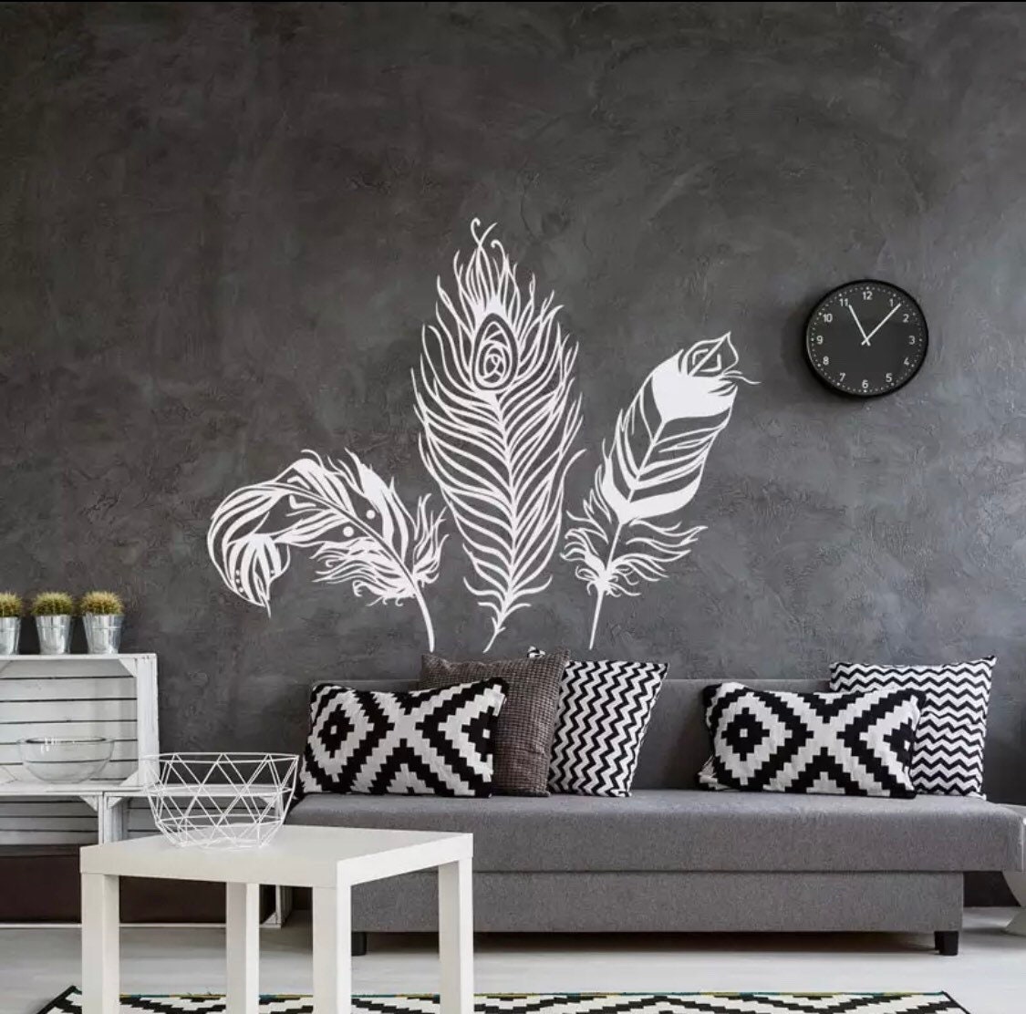 Feather Wall Decal Decor Feathers Vinyl Wall SticckerTribal Etsy