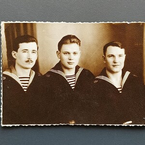 Sailors Men Uniform Navy Vintage Photo 1957