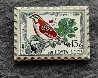 Bird Yankovsky's Oatmeal Vintage Pin USSR