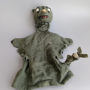 Vintage Hand Puppet Wolf Bibabo Doll Toy Puppet Theatre USSR