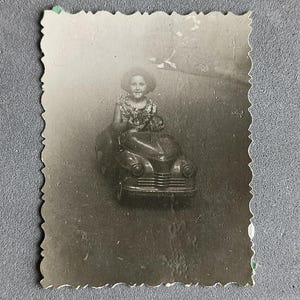 Meisje Trapauto Vintage foto Kinderen Kinderen