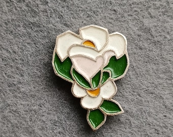 Flowers Vintage Bagde Brooch USSR Pin Icon