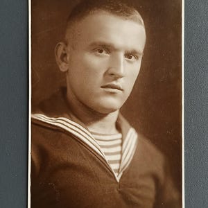 Sailor Navy Man Uniform Vintage Photo 1939s