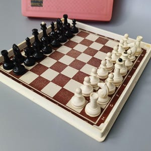 Vintage Chess USSR Travel Magnetic Plastic