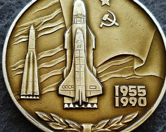 Buran Baikonur Cosmodrome Space TAFEL MEDAILLE USSR