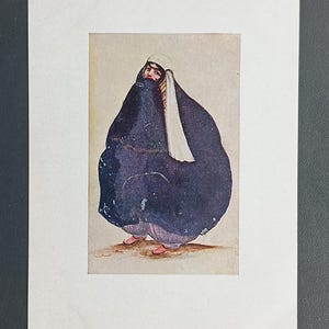 Postkarte 1935 Georgien UdSSR Persische Malerei 19tes Jahrhundert Perserin in Tschador Vintage Postkarte