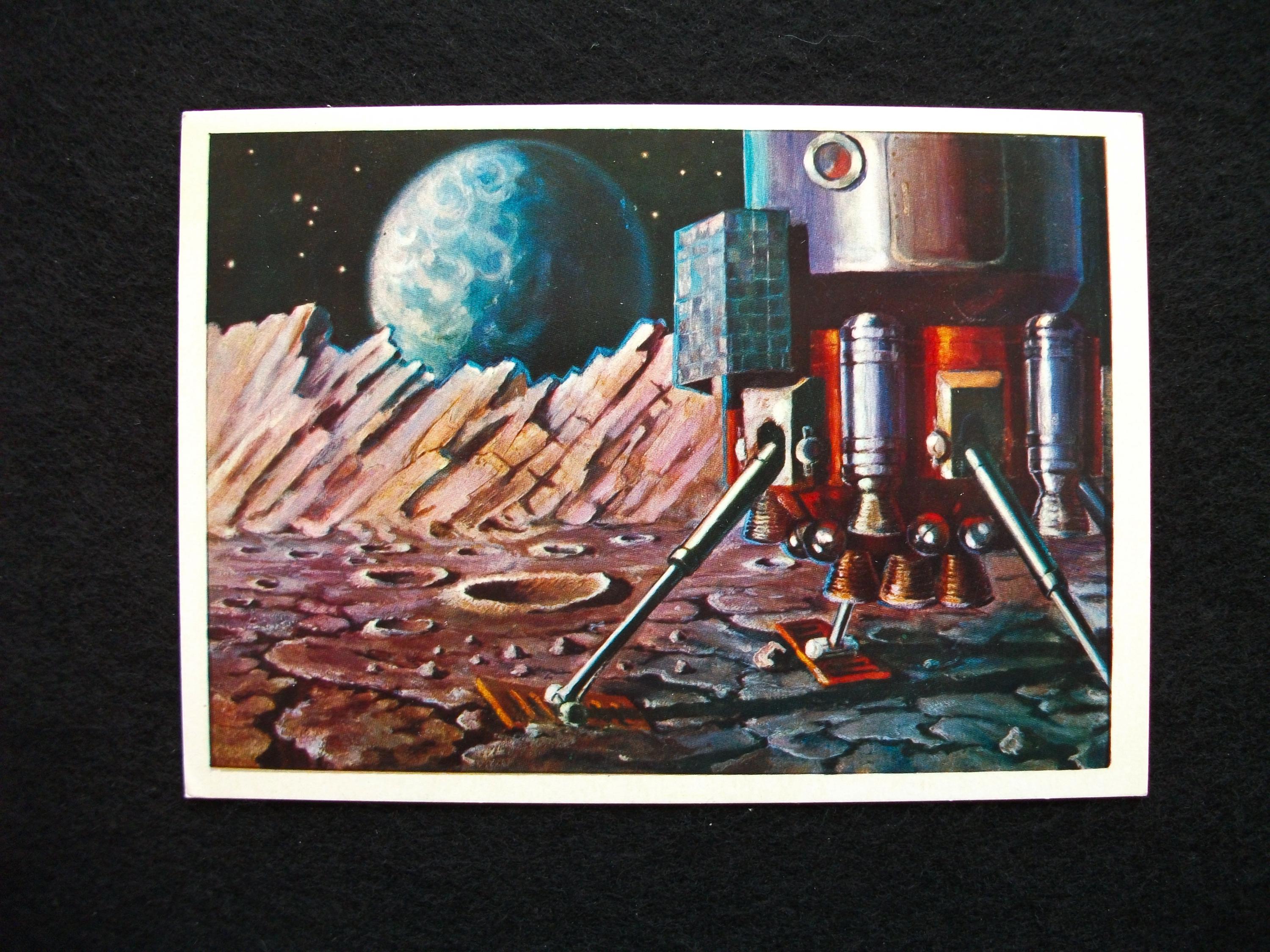 Vintage Soviet Postcard SPACE Cargo Space Rocket Artist Sokolov USSR ...