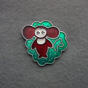 Cheburashka Crocodile Gena チェブラーシカ Vintage Bagde Pin Icon USSR