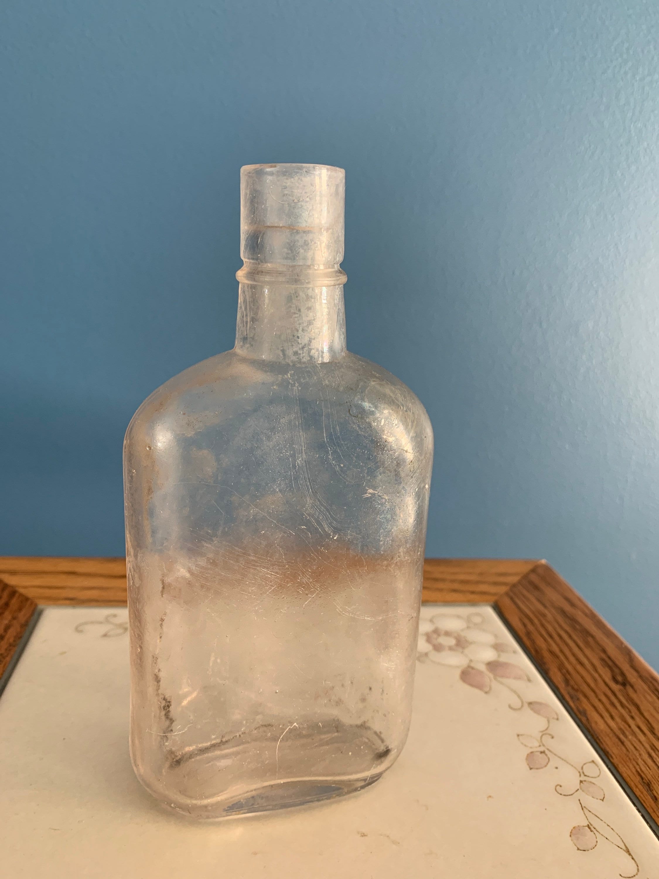Rare Antique clear glass medicine bottle Etsy