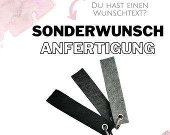 Schlüsselanhänger Sonderwunsch Wunschtext Sonderanfertigung