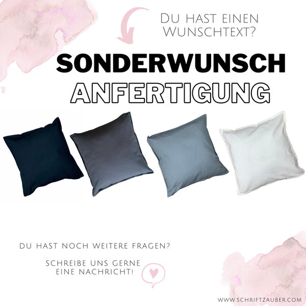 Kissen Sonderwunsch Eigene Idee Wunschtext Spruch DIY