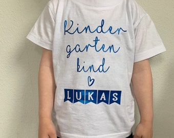 T-Shirt Kindergartenkind mit Name Kindergarten Start Hurra Kindergartenkind