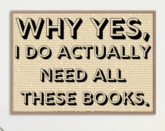 Book Quote Wall Art Bookish Wall Art Reading Nook Decor Bibliophile Gifts Reading Nook Decor Book Themed Gifts Gallery Wall Hanging