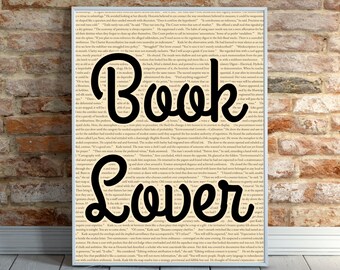 Book Lover Wall Art Reading Quote Art for Bookshelf Bookish Wall Art Book Themed Gift Reading Nook Decor Bookcase Decor Bookish Wall Hanging
