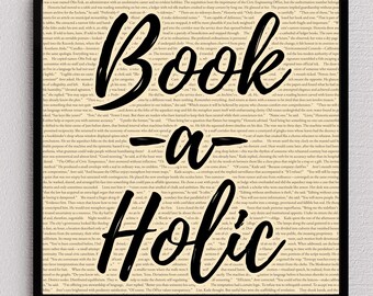Book Lover Prints Book Club Artwork Book Art Print Book Quote Wall Art Book Art Gallery Wall Decor Library Wall Hanging Bookaholic