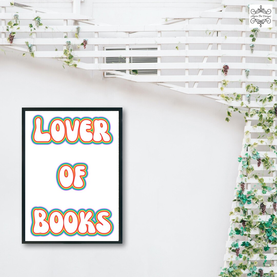 Retro Book Poster Bookish Art for Bookshelf Gallery Wall Decor Literary ...