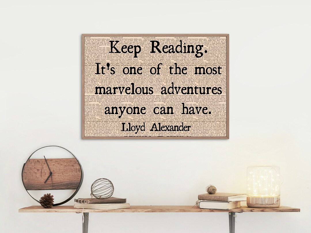 Book Quote Wall Art Aesthetic Room Decor Gallery Wall Library Sign ...