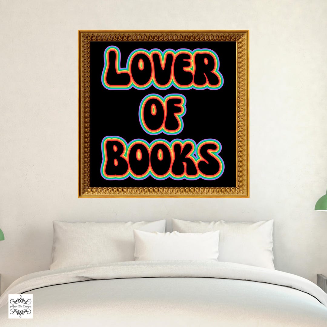 Retro Bookish Art for Bookshelf Gallery Wall Decor Literary Wall ...