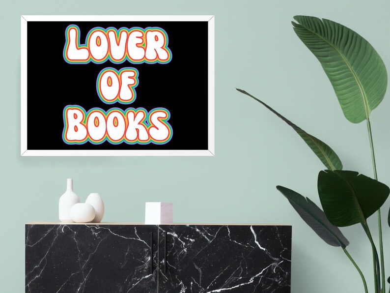 Retro Reading Nook Art for Bookshelf Gallery Wall Decor Literary Wall ...