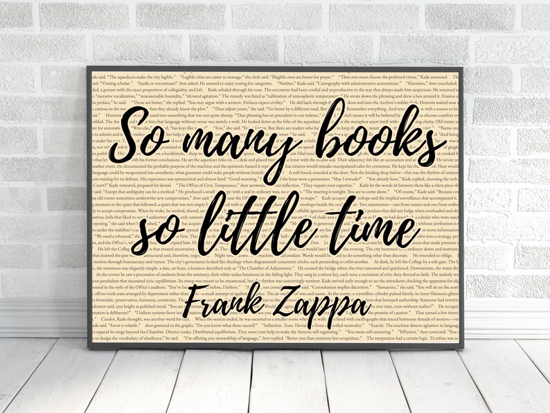 Book Quote Wall Hanging Printable Wall Art Bookish Wall Art Library ...
