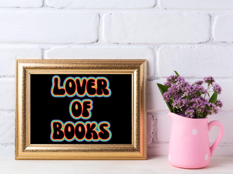 Retro Bookish Art for Bookshelf Gallery Wall Decor Literary Wall ...