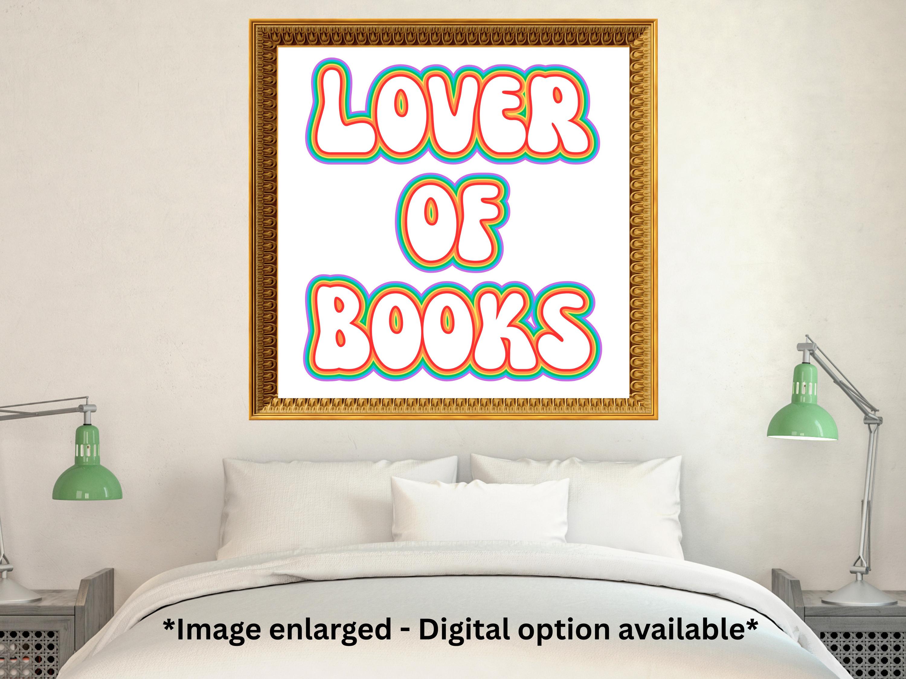Retro Book Poster Book Lover Print Reading Nook Art for Bookshelf ...