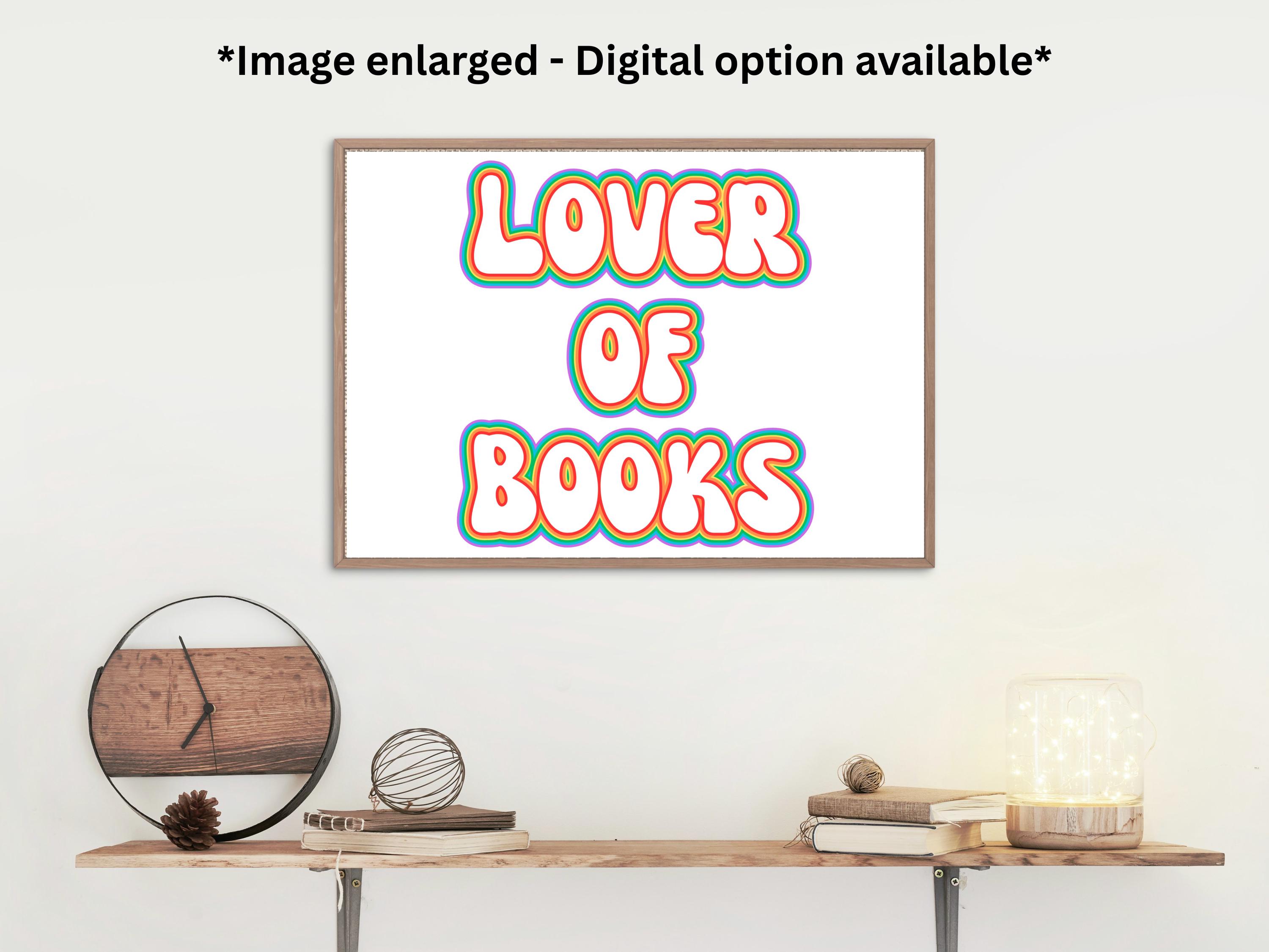 Retro Book Poster Book Lover Print Reading Nook Art for Bookshelf ...