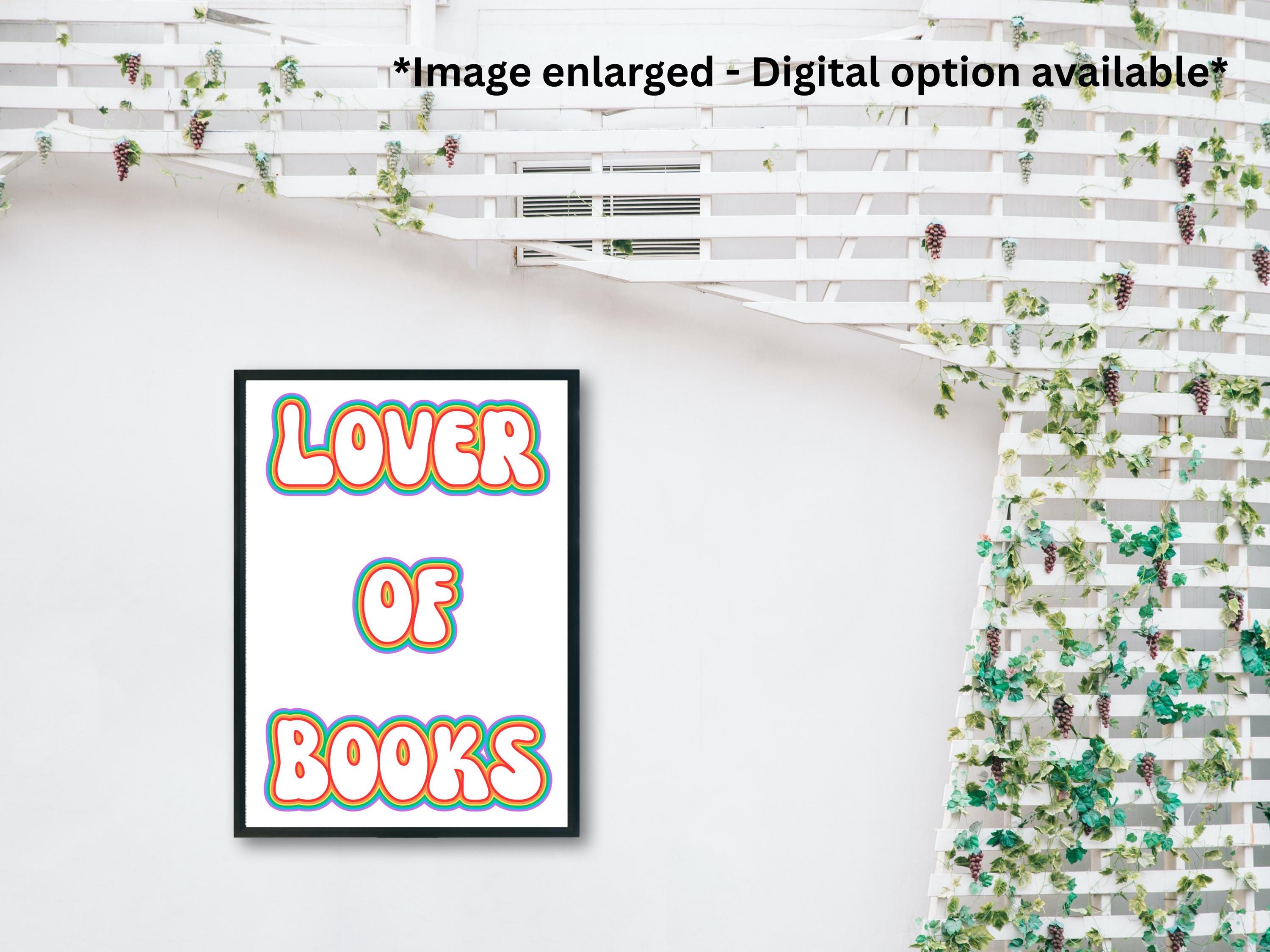 Retro Book Poster Book Lover Print Reading Nook Art for Bookshelf ...