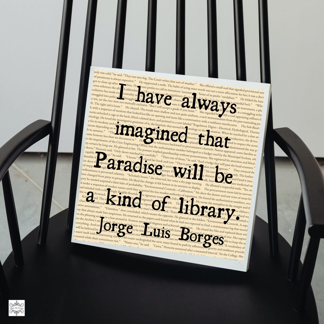Bookshelf Decor Book Quote Wall Art Book Themed Gift Library Decoration ...