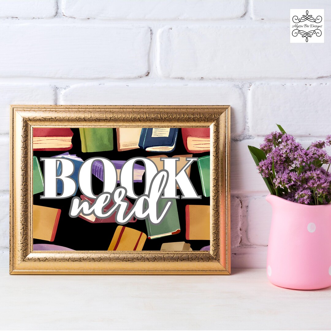 Art for Bookshelf Bookish Wall Hanging Book Lover Prints Literary Decor ...