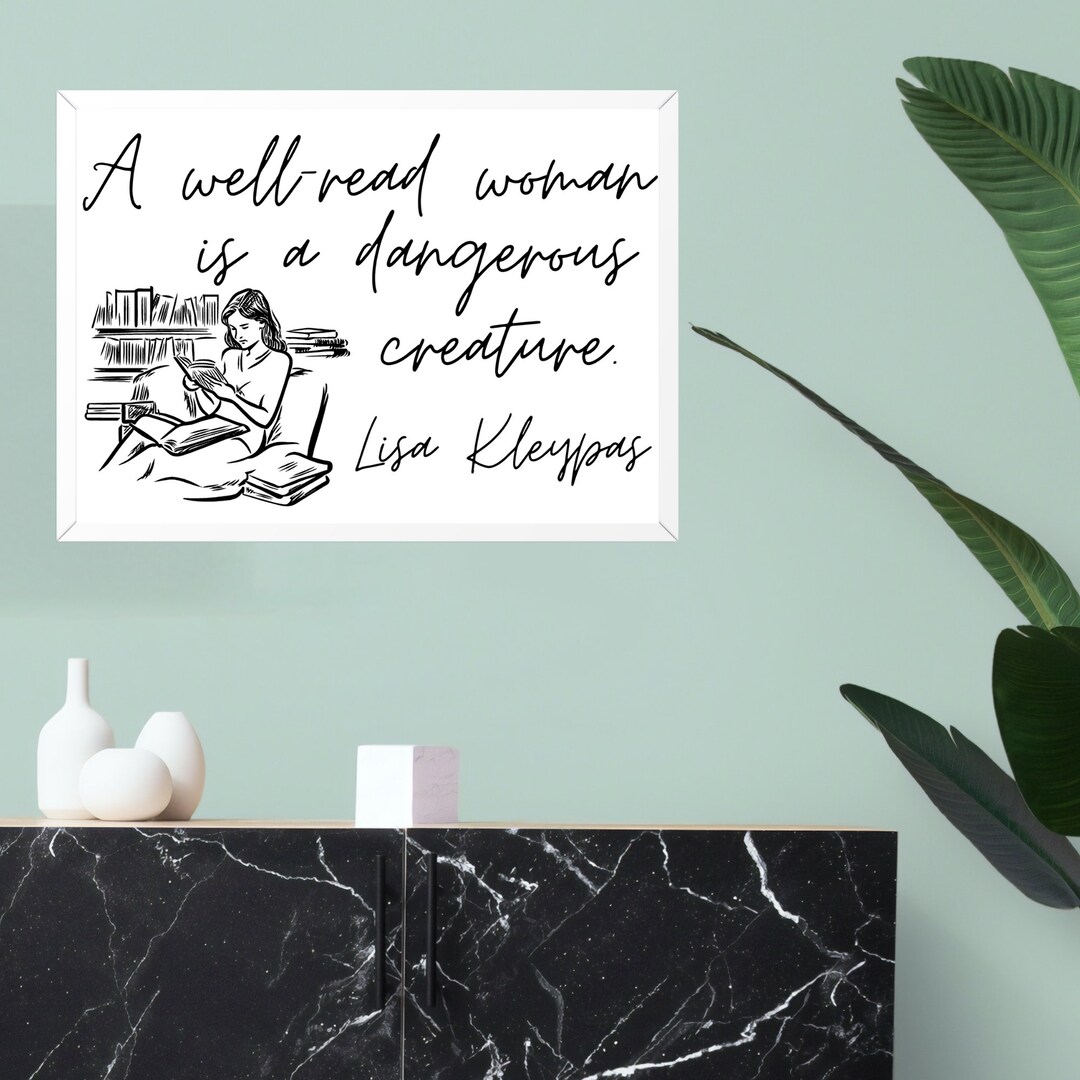 Black & White Art for Bookshelf Book Quote Wall Art Bookish Wall Art ...