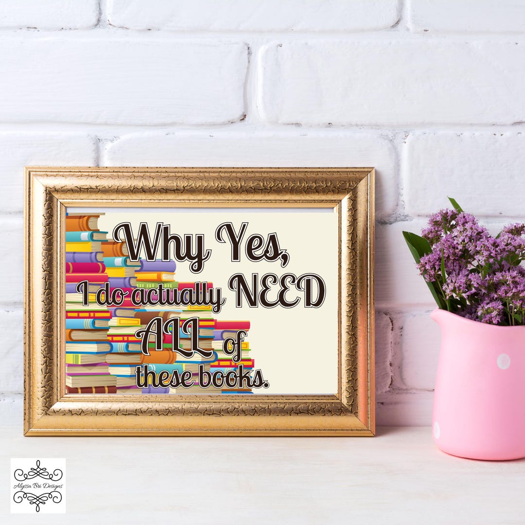 Bookshelf Decor Library Sign Aesthetic Room Decor Book Quote Wall Art ...