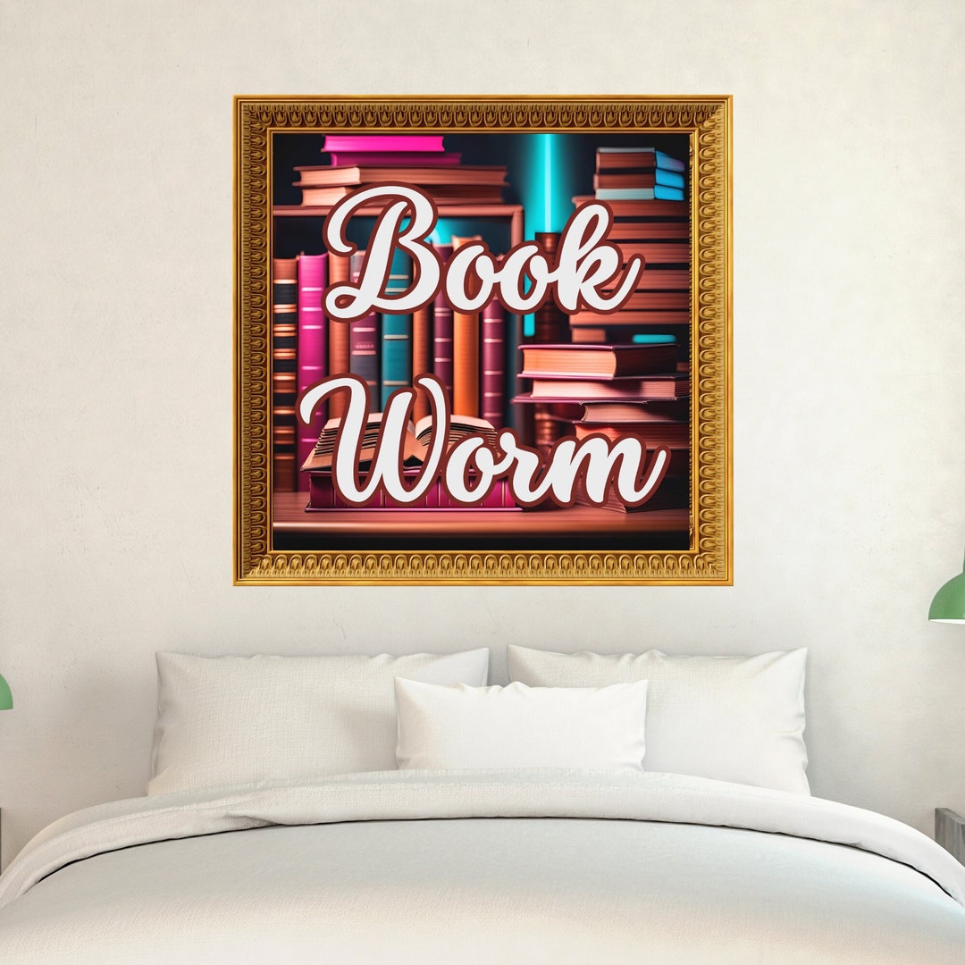 Prints for Wall Reading Nook Decor Bookshelf Decor Bookworm Wall Art ...