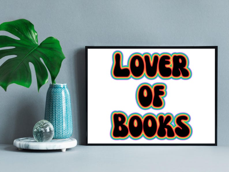 Retro Literary Wall Hanging Book Poster Bookish Art for Bookshelf ...