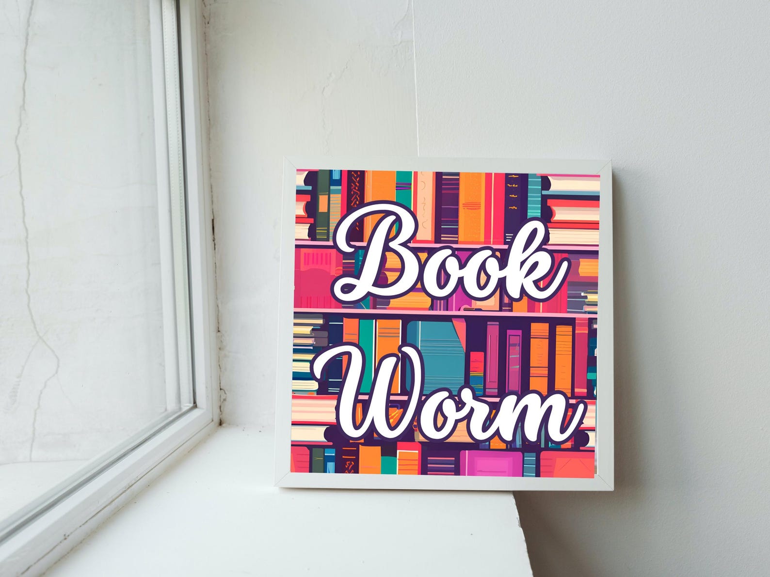 Bookish Merch Reading Poster Reading Nook Decor Colorful Wall Art Book ...