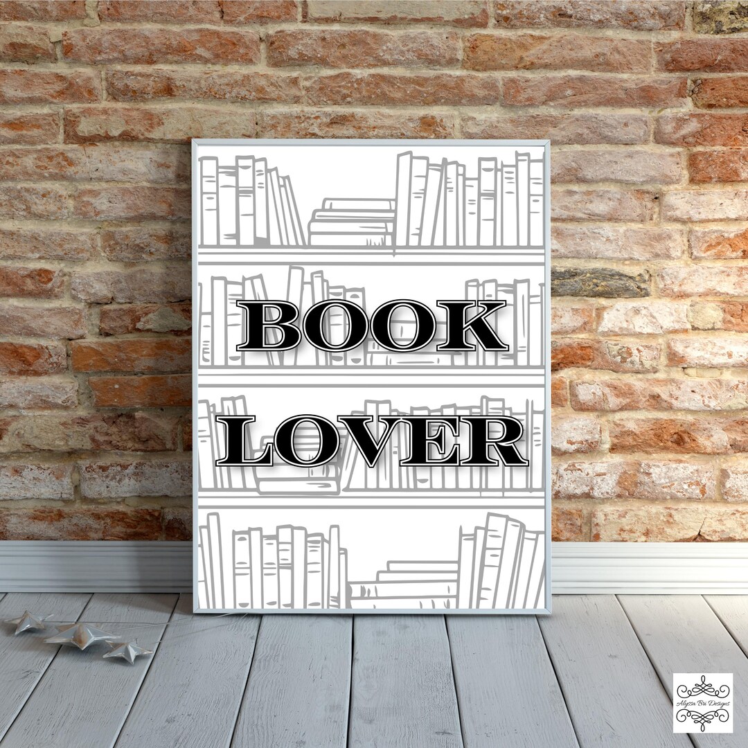 Black and White Art Gallery Wall Decor Reading Nook Art for Bookshelf ...