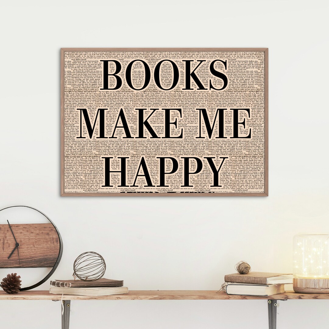 Bookcase Decor Gallery Wall Decor Reading Nook Art for Bookshelf ...