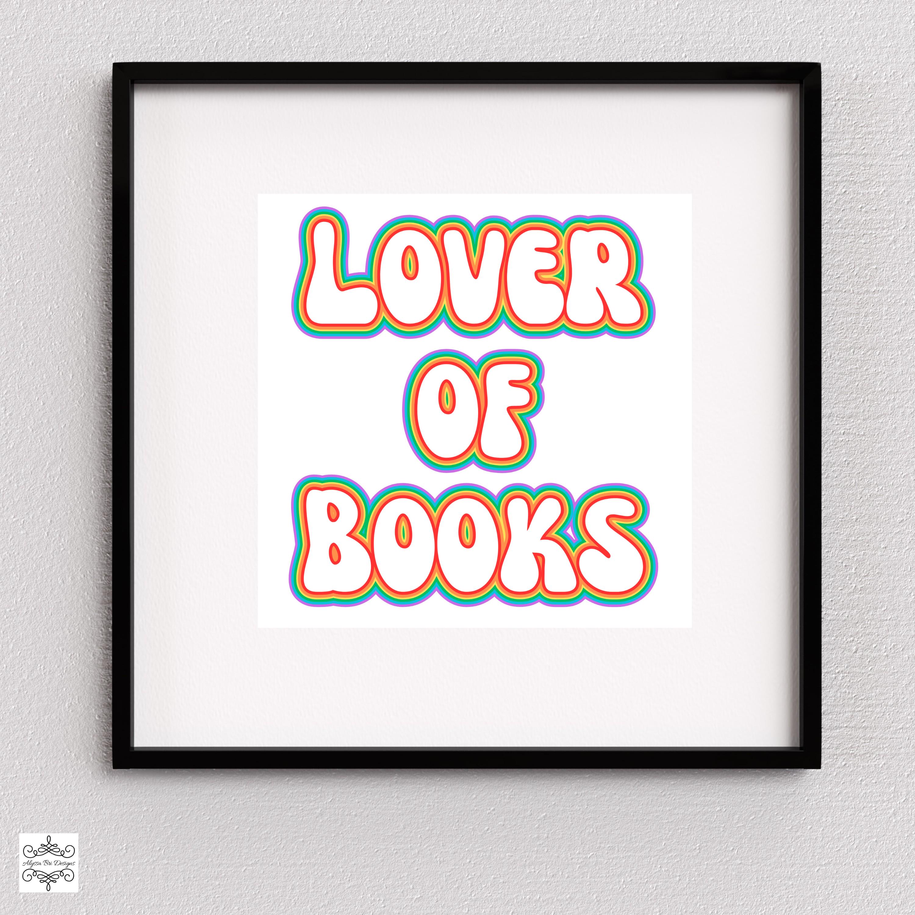 Retro Book Poster Book Lover Print Reading Nook Art for Bookshelf ...