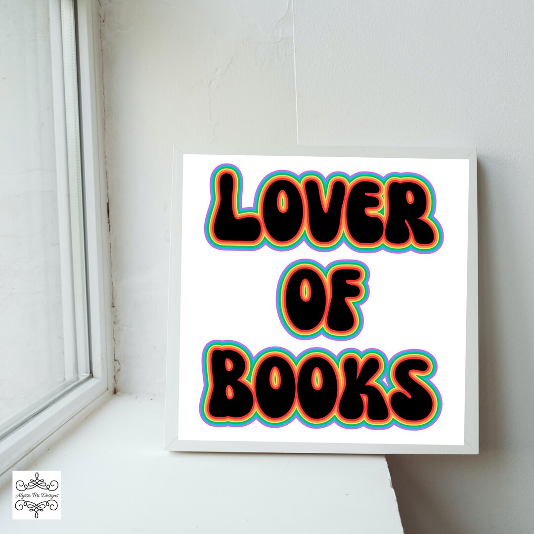 Retro Literary Wall Hanging Book Poster Book Lover Print Reading Nook ...