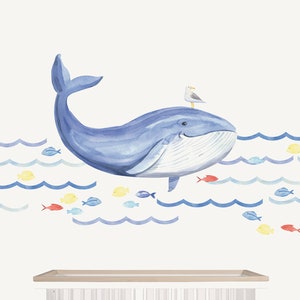 Giant Whale Fabric Wall Decal